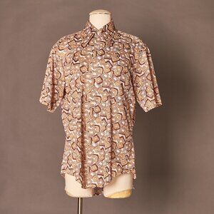 1970s JCPenney Butterfly Collar Polyester Shirt